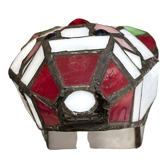 Hand Made LED Lighted Santa Claus Accent Lamp Lighted Art Glass by River of Good - Picture 7 of 12